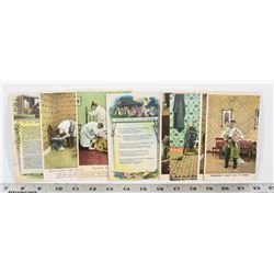 LOT OF 9 ANTIQUE POSTCARDS.