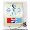 Image 1 : 1980S PEPSI ELECTRIC CLOCK, WORKING,