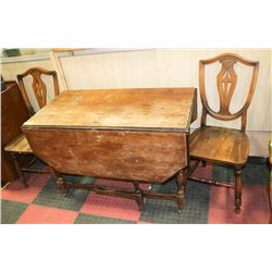 VINTAGE TABLE WITH 2 CHAIRS