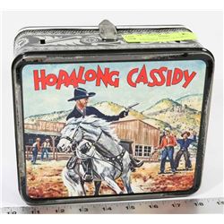 HOPALONG CASSIDY 1950S METAL LUNCH BOX.