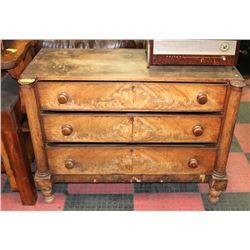 3 DRAWER WOOD DRESSER, 49.5"X22.5"X37.5"