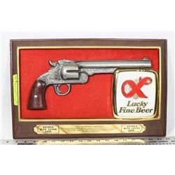 BLITZ LUCKY BEER SIGN 1881 SMITH AND WESSON 44