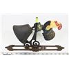 Image 1 : VINTAGE CAST IRON ROOSTER WALLMOUNT BELL
