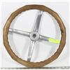Image 1 : OLD WOODEN STEERING WHEEL