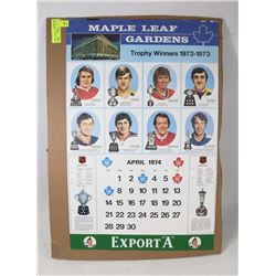 1972 NHL TROPHY WINNERS POSTER  ORR, DRYDEN