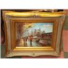 Image 1 : VINTAGE FRENCH OIL PAINTING WITH ORIGINAL ORNATE