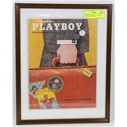 COMPLETE 1956 JULY PLAYBOY MAGAZINE, FRAMED