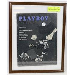 COMPLETE 1959 JANUARY PLAYBOY MAGAZINE, FRAMED
