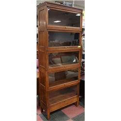 ANTIQUE 5 SECTION BARRISTERS BOOK CASE