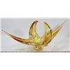 Image 1 : AMBER ART GLASS CENTER PIECE