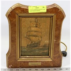 ANTIQUE WORKING MOTION LAMP TITLED "WIND JAMMER"