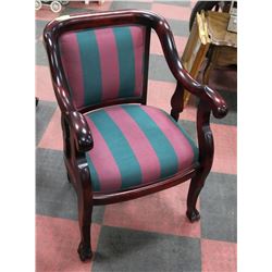 MAHOGANY SIDE CHAIR WITH CLAW FEET