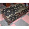 Image 1 : DECORATIVE BLACK CHEST, 48"X28"X18.5".