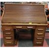 Image 4 : ANTIQUE OAK ROLL TOP DESK, 49"X30"X49"