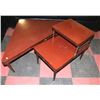 Image 1 : VINTAGE CORNER COFFEE TABLE WITH 2 TIER END TABLE.