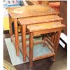 Image 1 : A SET OF 3 VINTAGE ASIAN SMALL NESTING TABLES