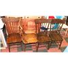Image 1 : LOT OF 4 VINTAGE PRESSED BACK CHAIRS, OLD MAN