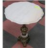 Image 1 : VINTAGE MARBLE TOP WITH CAST BRASS TABLE
