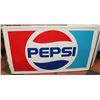 Image 1 : 35.5"X60" EMBOSSED PEPSI SIGN.