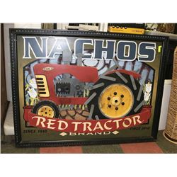 LARGE BAR RED TRACTOR NACHOS 3D WALL DISPLAY