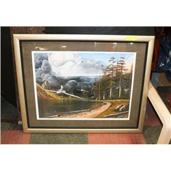 WOOD PROFESSIONALLY FRAMED, NO'D 2/24 &