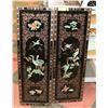 Image 1 : 2 VINTAGE HAND PAINTED ASIAN DECORATIVE PANELS.