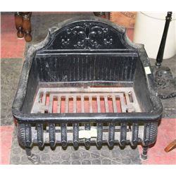 ANTIQUE FLEUR DE LIS CAST IRON COAL GRATE BOX