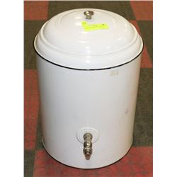 VINTAGE ENAMEL WATER COOLER