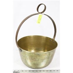 VINTGE HEAVY COPPER POT 6.5" TALL AND 12.5" WIDE