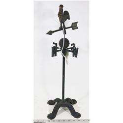 CAST IRON WEATHER VANE 22" TALL WITH ROOSTER ON