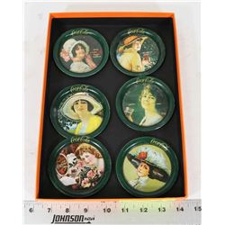 SET OF 6 VINTAGE COCA COLA COASTERS