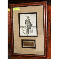 AUTOGRAPHED JOHN WAYNE PICTURE DATED 1969