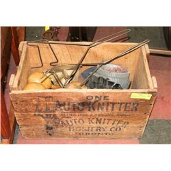 ANTIQUE SOCK AUTO KNITTER WITH BOX