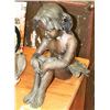 Image 1 : VINTAGE BRONZE GIRL STATUE, SIGNED WITH FOUNDRY
