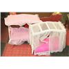 Image 1 : LOT OF 2 VINTAGE BARBIE DOLL CANOPY BEDS,