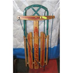VINTAGE SLED METAL & WOOD SPARTAN