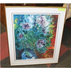 ESTATE ART FRAMED AND MATTED, SIGNED MARC CHAGALL