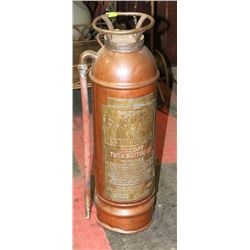 ANTIQUE COPPER FIRE EXTINGUISHER