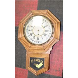 ANTIQUE GILBERT SCHOOLHOUSE CLOCK