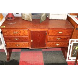 ESTATE ANTIQUE FARMHOUSE CABINET, 6 DRAWER 1 DOOR