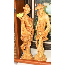 LOT OF 2 ASIAN BONE CARVED STATUES
