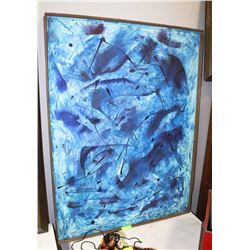 LARGE MID CENTURY ORIGINAL ABSTRACT OIL ON CANVAS