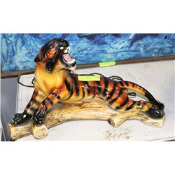 ANTIQUE TIGER LAMP.