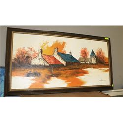 VINTAGE FRAMED ORIGINAL OIL ON CANVAS PAINTING