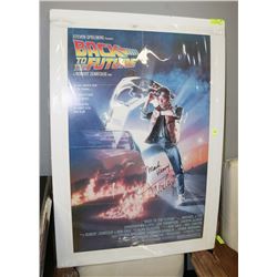 BACK TO THE FUTURE MOVIE POSTER AUTOGRAPHED BY
