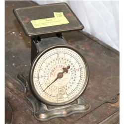 SMALL VINTAGE POST OFFICE WEIGHT SCALE.