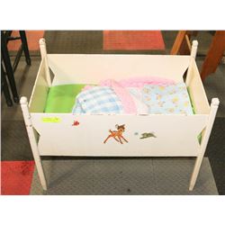 VINTAGE WOOD DOLLS CRIB