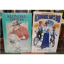 TWO VINTAGE EDMONTON KLONDIKE DAYS POSTERS