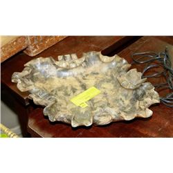 UNUSUAL INUIT SPOASTONE CARVED DISH