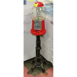CAST IRON FOOTED GUMBALL MACHINE